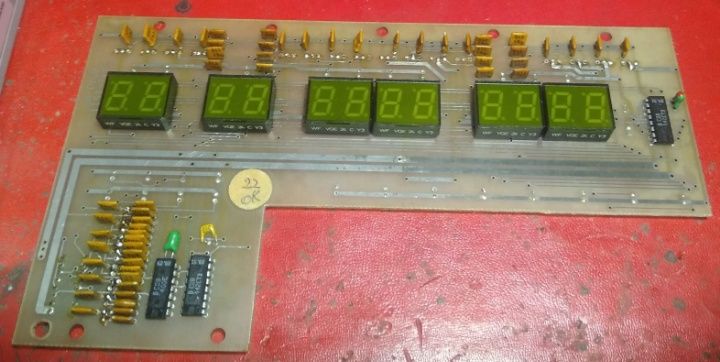 Modul cu 6 bucati x afisaj dublu LED, 3x ic CDB 442 si 56 x rezistente