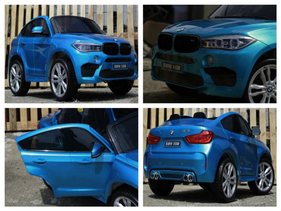 Masinuta electrica pentru 2 copii BMW X6M culoare Metalizata #Albastra