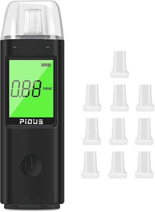 Преносим алкохолен тестер Pious с 10 дюзи