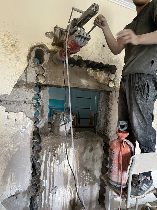 Алмазный сверление сухой (без пыли и без гряз)и мокрый