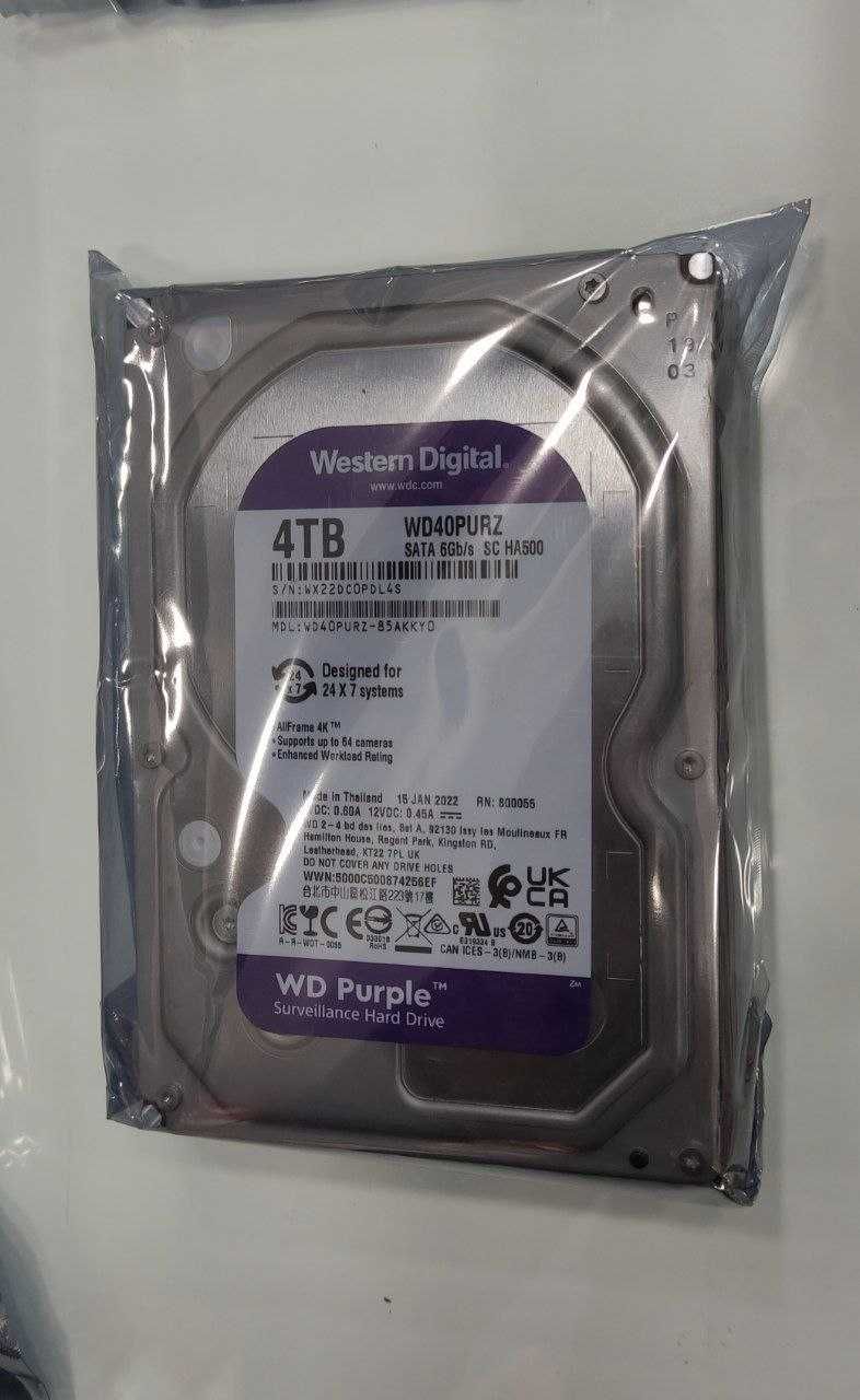 HDD жёсткий диск 10 тб wd purple для камер