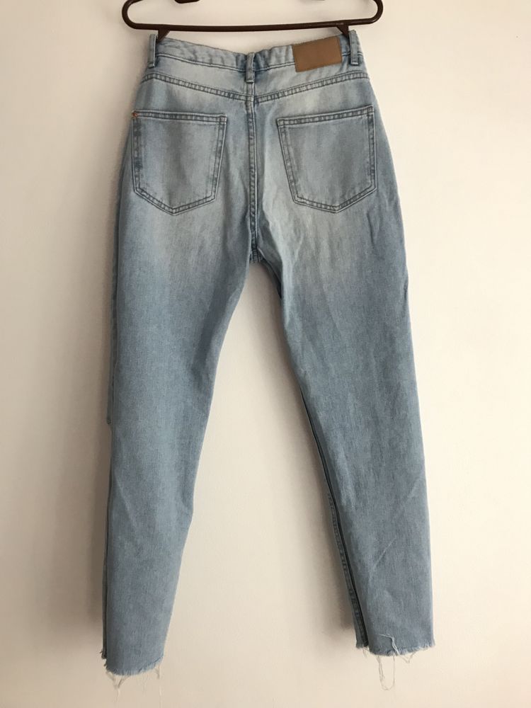 Blugi Mom Jeans albaștri