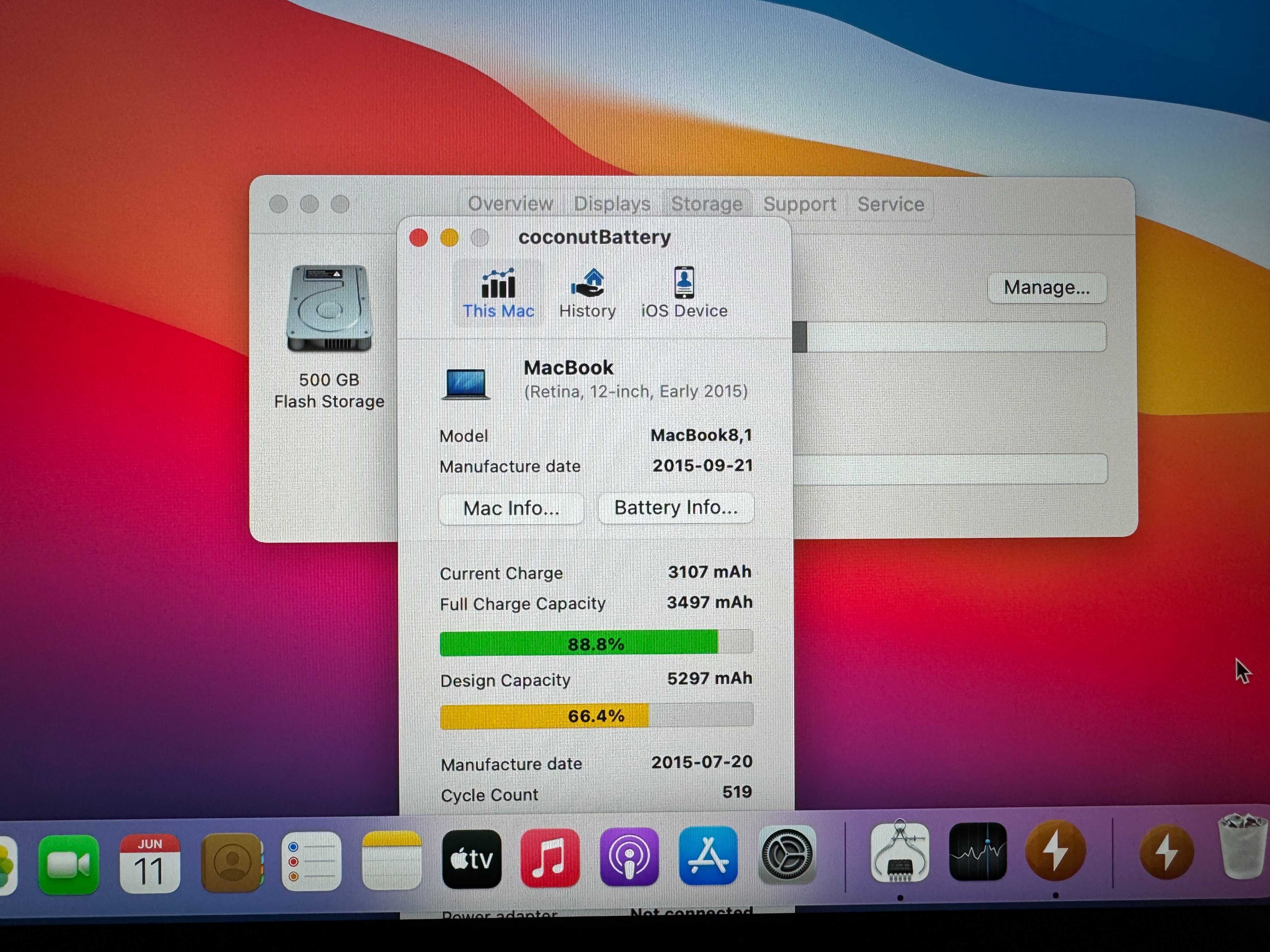 12' Apple MacBook 2015 Retina Display A1534 8GB RAM/512GB SSD/Бат 5ч