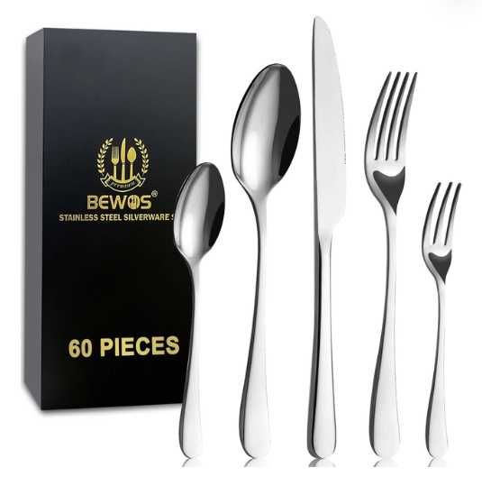 Set tacamuri de INOX 60 piese