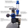 Set complet CO2, Aquario, 5 l, Manometru, test co2, difuzor