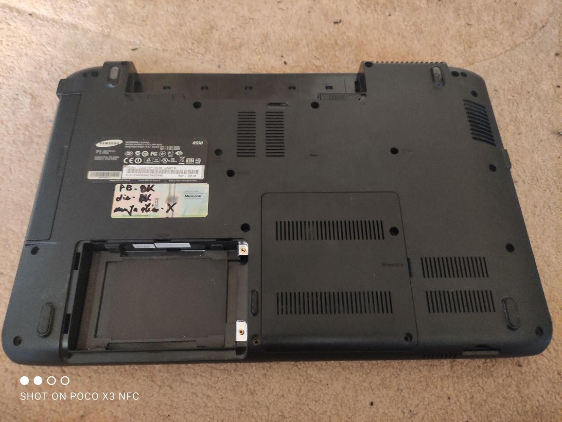 Carcasa completa + Balamale + Dvd - Samsung Np R530