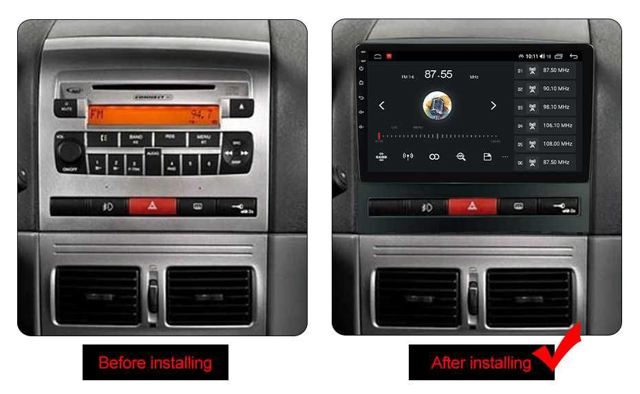 Navigatie Fiat Perla 9 Idea Albea Siena Palio din 2004 - 2014 , Noua