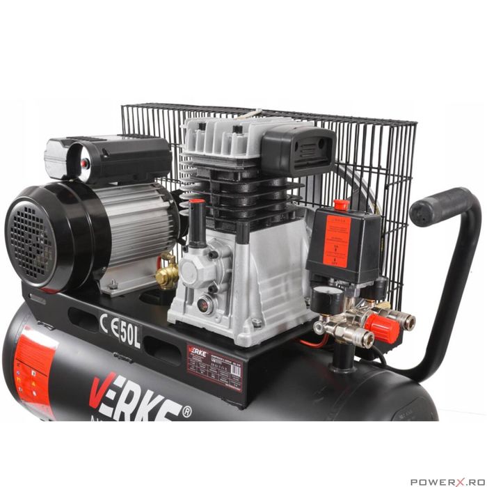 Compresor de aer, 2CP 230V 130 L/min 8 bari, capacitate rezervor 50