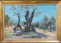 G. Károlyi-Peisaj cu copaci, pictură de mari dimensiuni