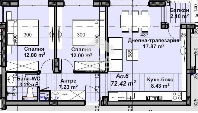Продава се Тристаен апартамент в София, м-т Гърдова глава - 82 кв.м за 2168 €/кв.м - Снимка #2
