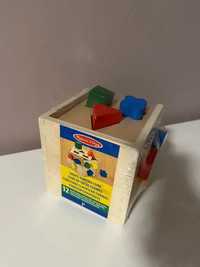 Детска игра - сортер - дървен куб