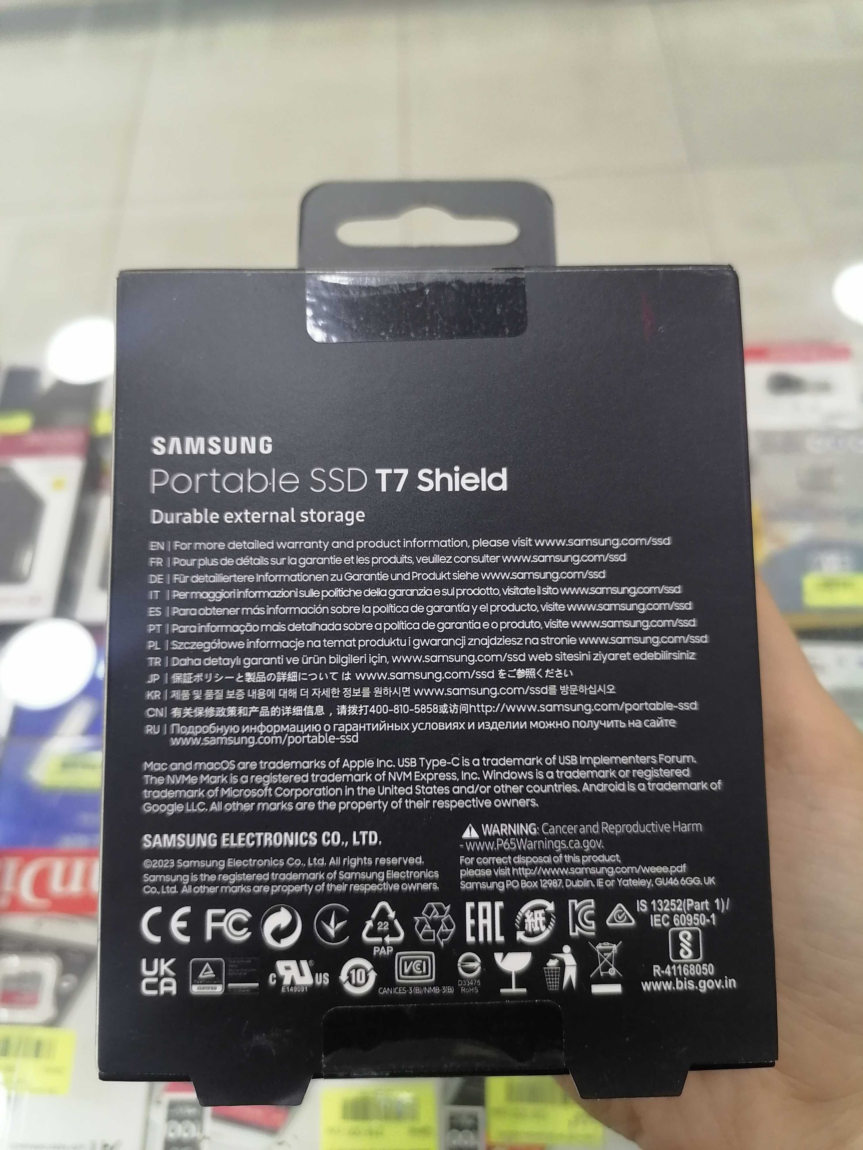 Внешний SSD Samsung 1Tb T7 shield , хард 1tb