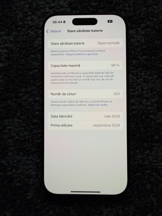 Vand Iphone 16 Pro, 256 Gb, 94% Baterie, Varianta USA