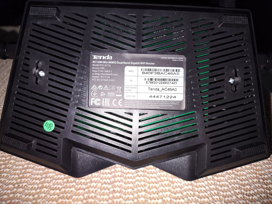 Router Wireless Gigabit TENDA AC10 AC1200, Dual-Band