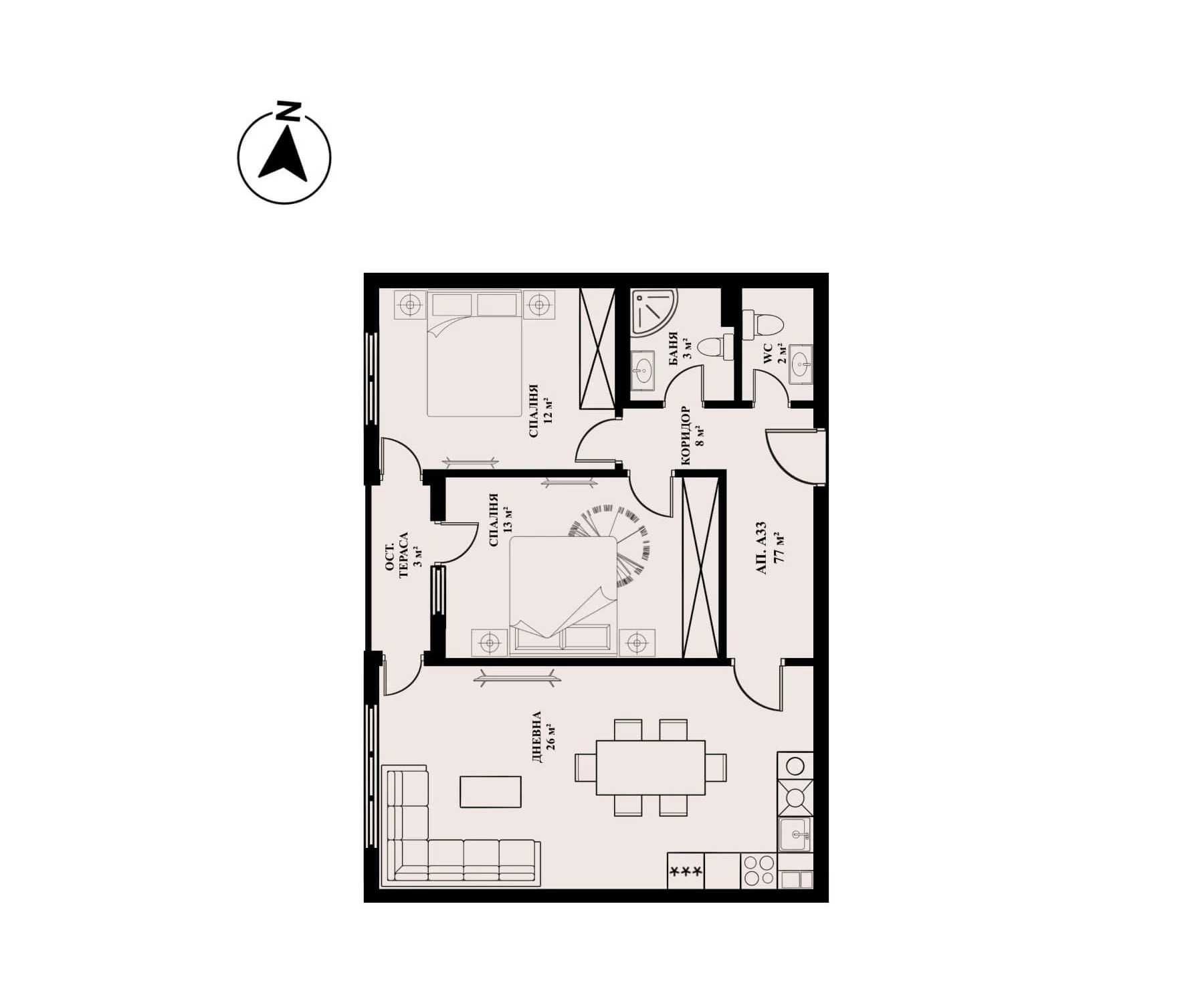 3 - стайни апартаменти в нова качествена сграда в ж.к. Люлин 5