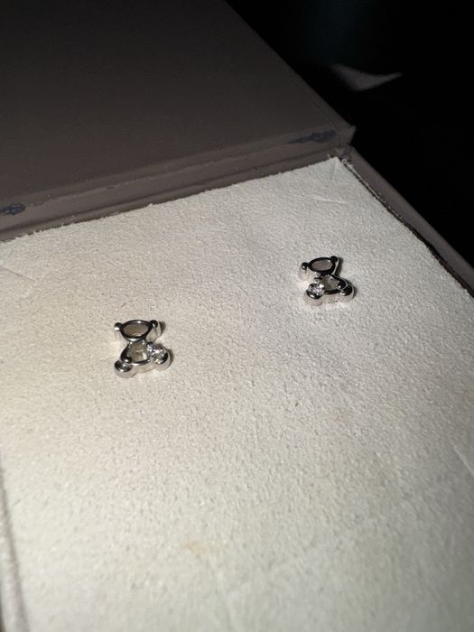 Cercei aur alb Teilor pentru bebelusi