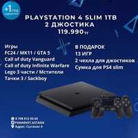 PS4 Slim , продам пс4 /13 игр