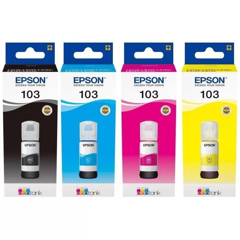 Оригинал! Epson 103 (4шт) для принтера чернила и краска