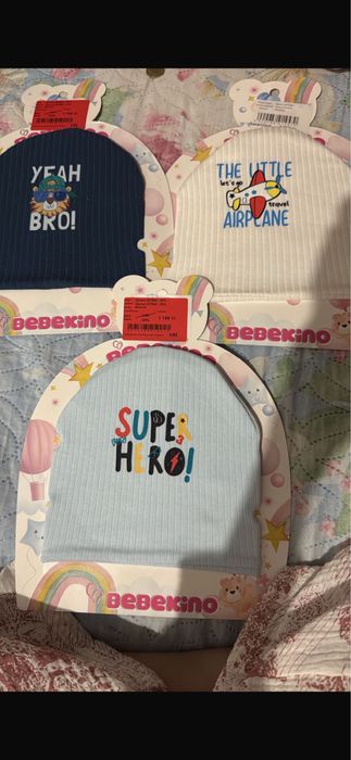 Шапочки для мальчика Новорожденного Новое