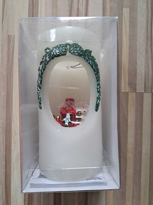 Lumanare cu LED din ceara, tematica Craciun