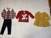 Set Rochita, compleu si bluza H&M noi 80-86cm