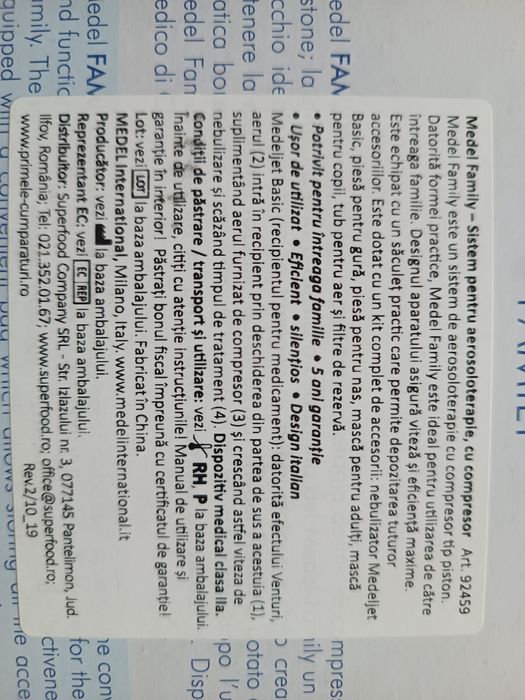 Aparat aerosoli cu compresor Medel, adulți și copii