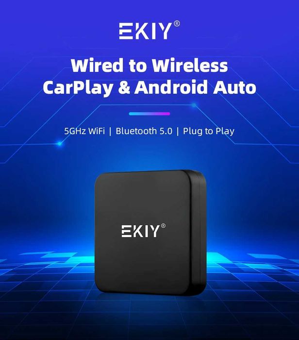 Adaptor CarPlay Android Auto Wireless EKIY Mini