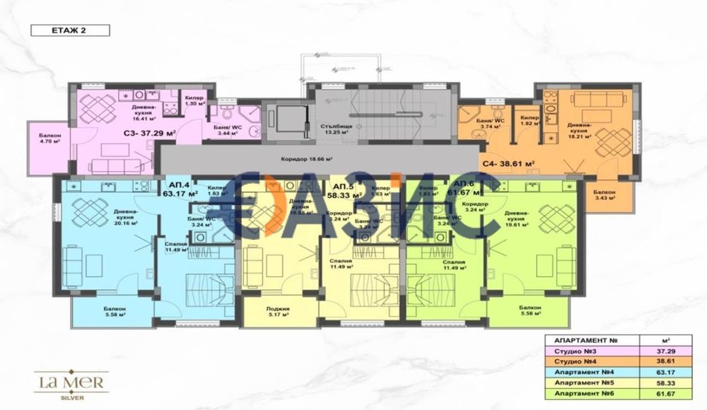 Продава се Едностаен апартамент в к.к. Слънчев бряг - 37 кв.м за 1392 €/кв.м - Снимка #13