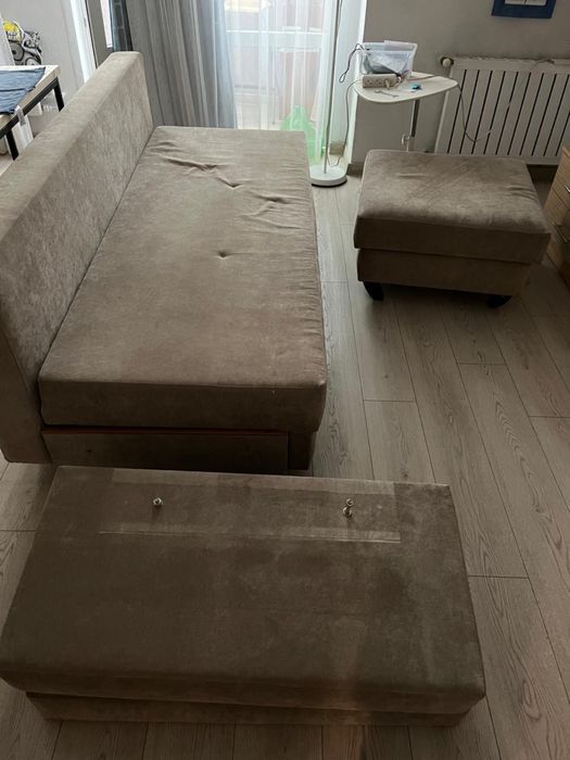 Диван и пуфик б/у