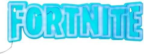 Нова Fortnite неонова LED лампа за стена 40см геймър знак декор синя