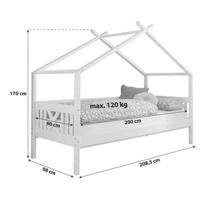 Детско единично легло тип къщичка