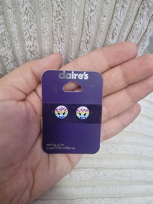 Cercei colorati de argint Claire's