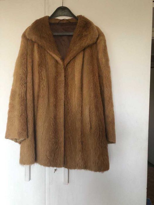 Кожено палто светъл мурмел