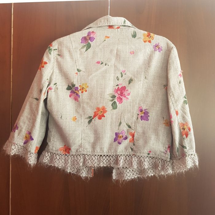 Jachetă Moschino lână print floral