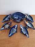 Set vintage 1 bol mare & 6 boluri mici