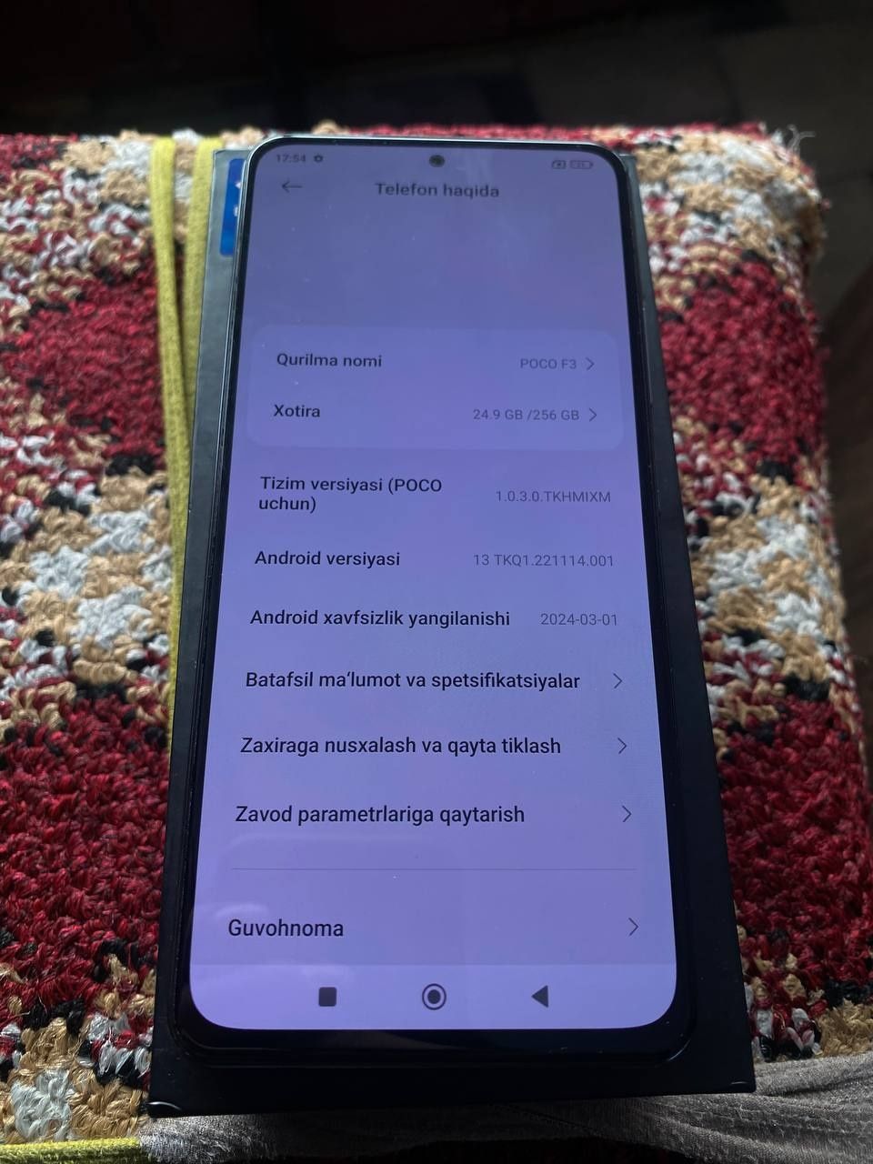 Poco F3 5G 256gb