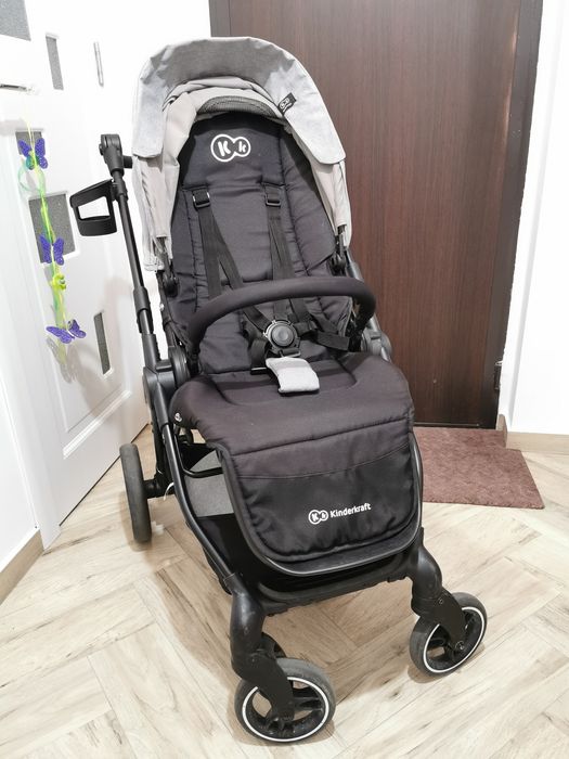 Cărucior copii sport reversibil pliabil Kinderkraft Vesto Grey