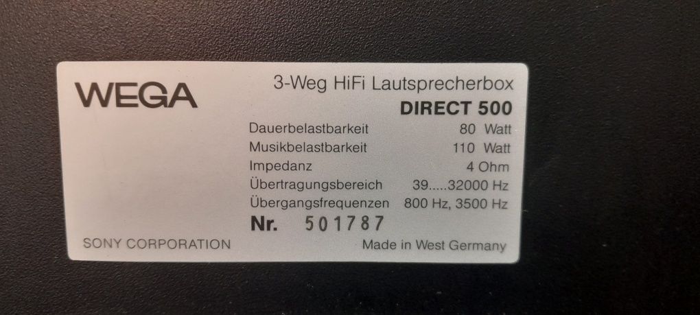 3-тонколони WEGA DIRECT 500