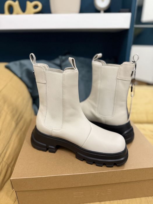 Tommy Jeans Women cizme Chelsea cu platforma culoare crem marimea 40