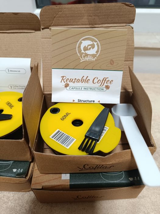 Set 2 Capsule cafea Tassimo Bosch reutilizabile NOU cafea scurta/lunga