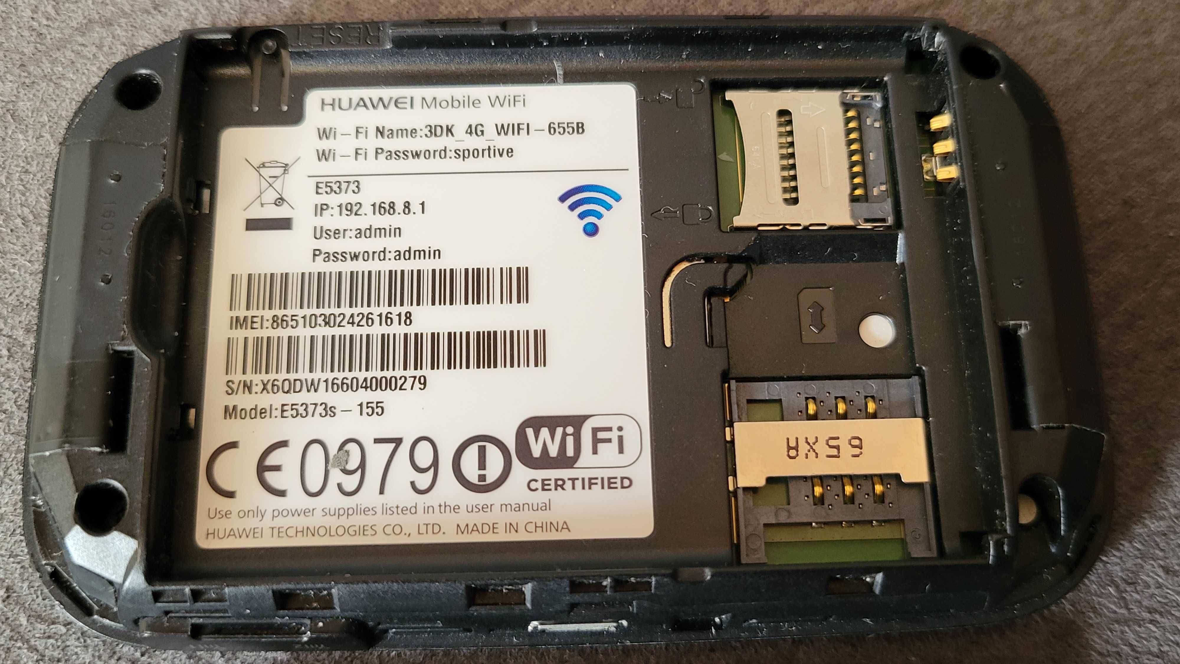 HUAWEI 4G WiFi mortabil E5373s-155 cu sim Liber de retea