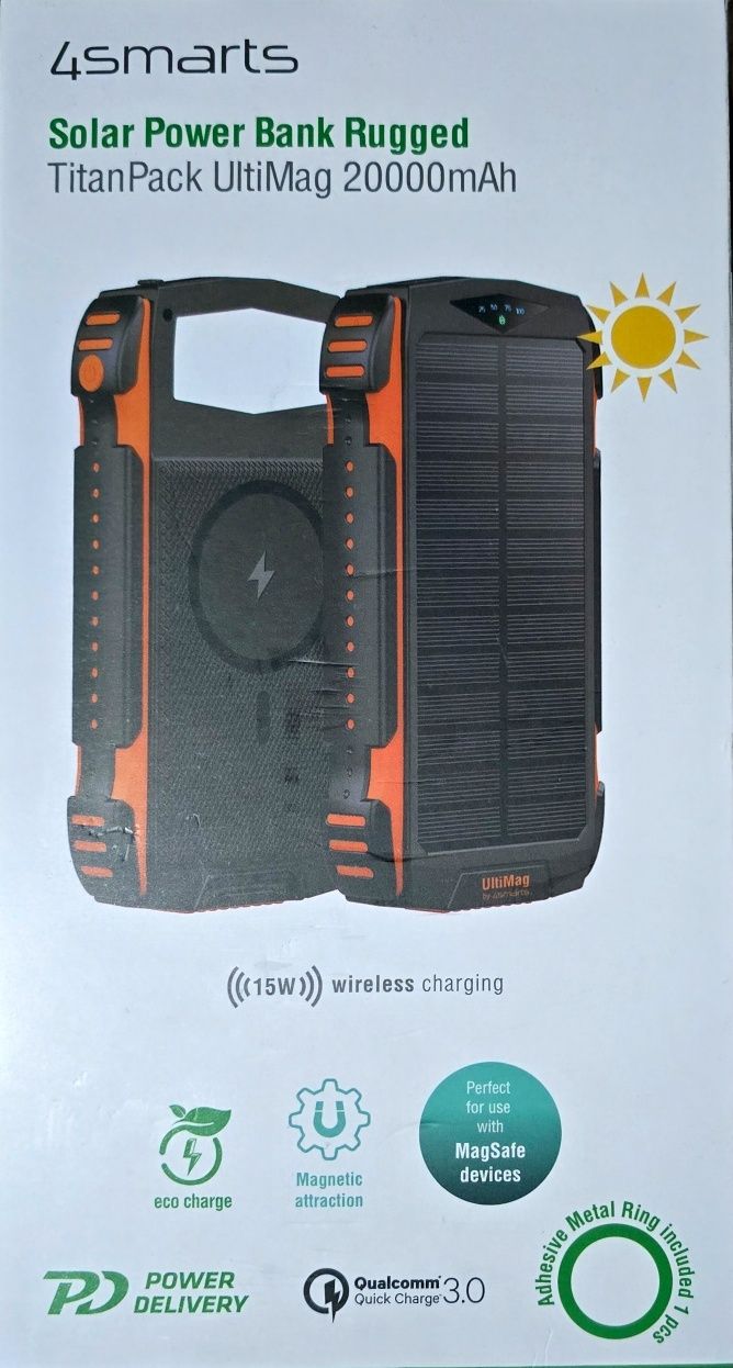 Продавам Solar Power Bank 20000 mAh