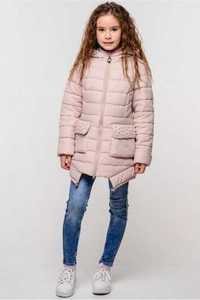 Детско пролетно яке за момиче, размер 38 (146), цвят бежов