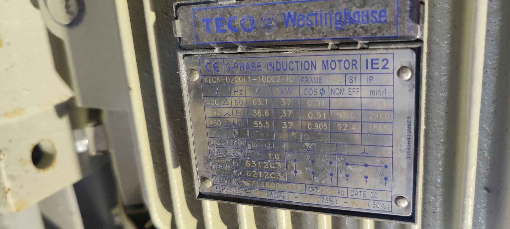 Motor electric trifazat 37kW, 3000rpm, 380V