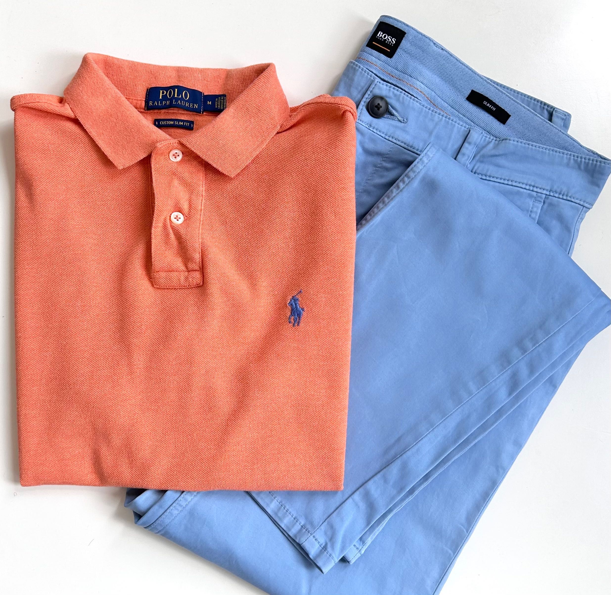 Hugo Boss спортно елегантен панталон  и тишърт Polo Ralph Lauren