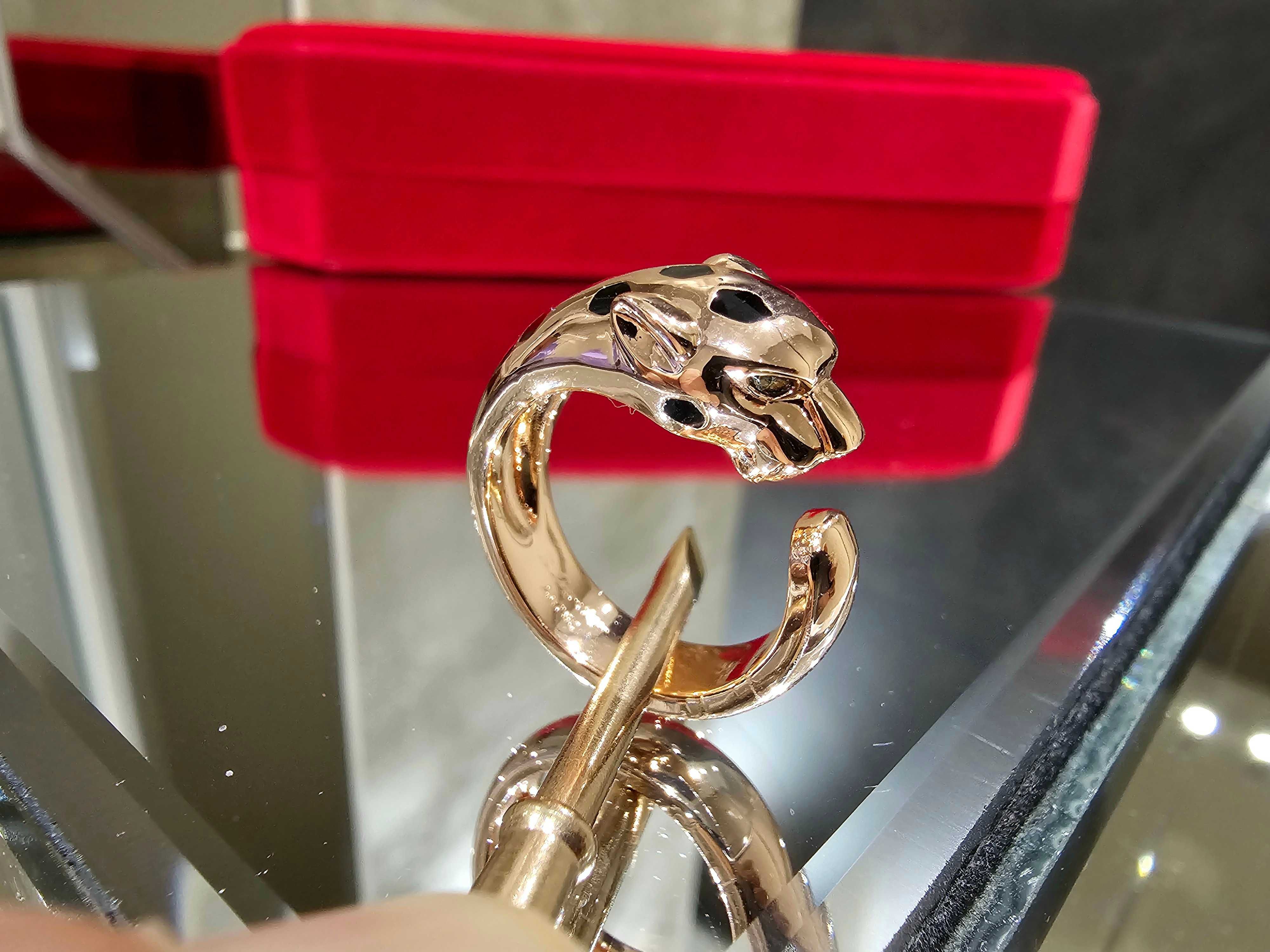 CARTIER Panthere de Cartier Rose Gold Black Дамски Пръстен