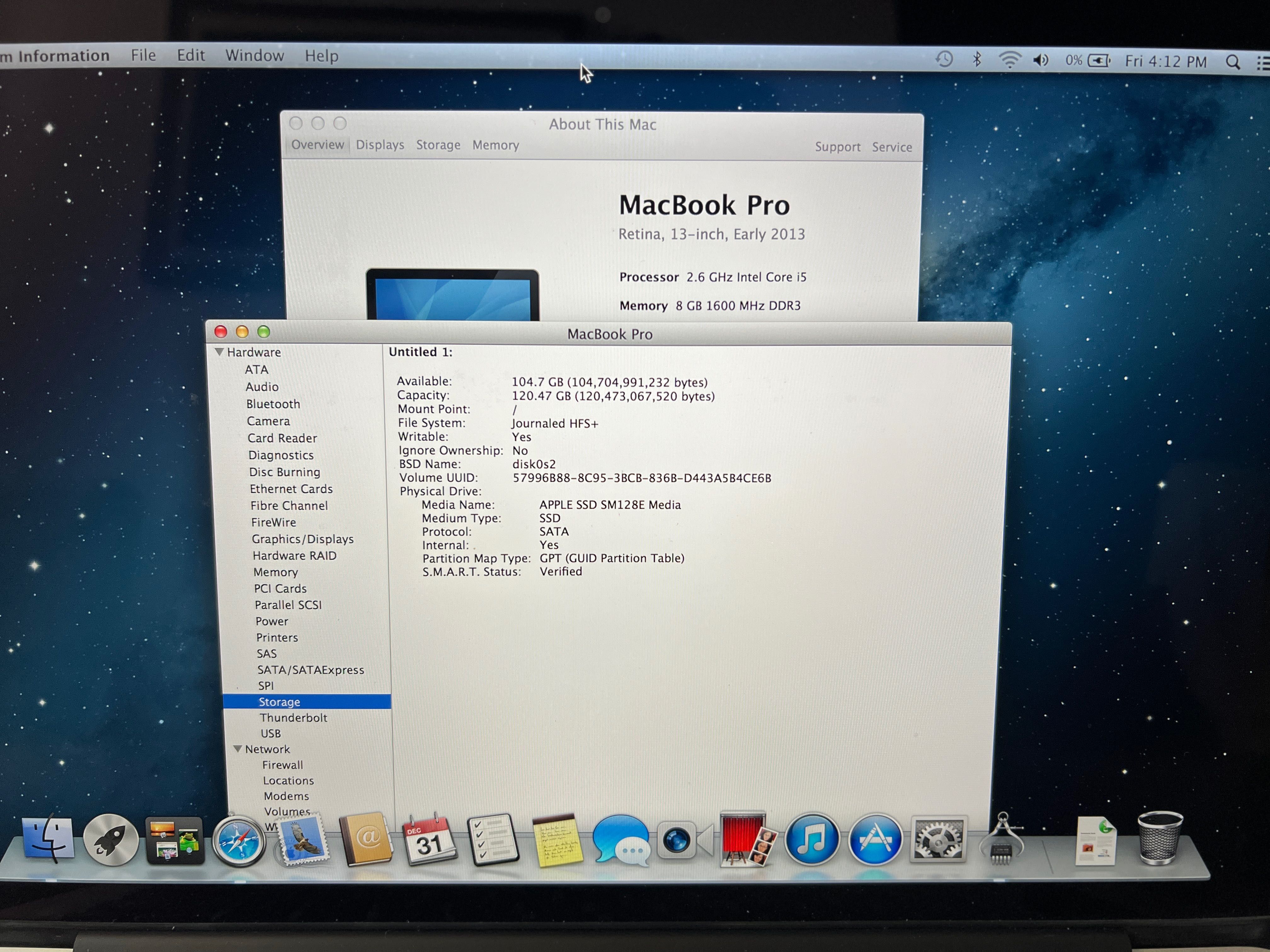 MacBook Pro 13" 2013 Retina 8GB RAM 128GB SSD - проблемна батерия