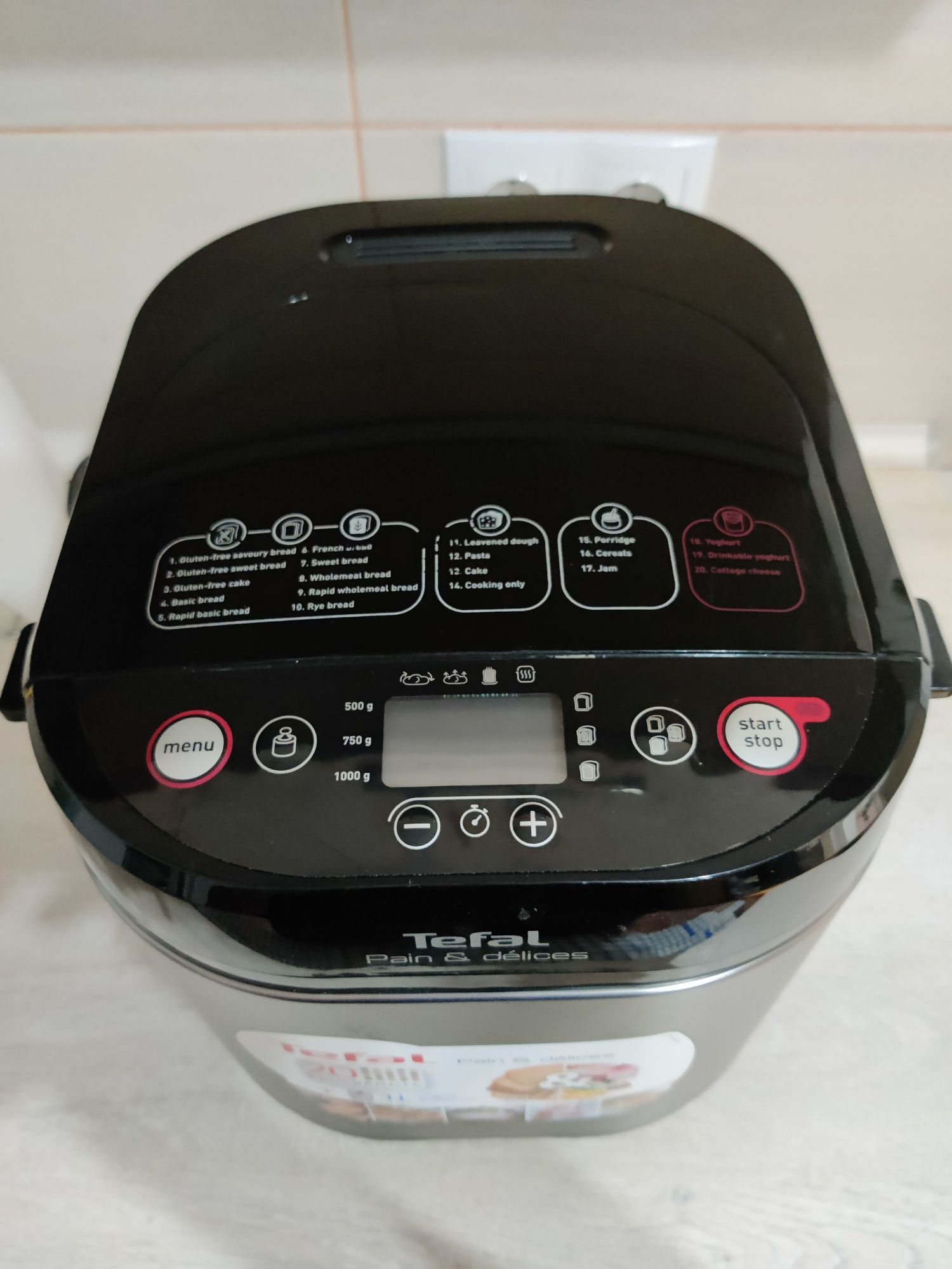 Masina de paine Tefal Pain & Délices PF240, 700 W, 1000 g, 20 programe