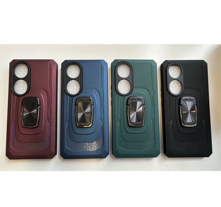 Oppo A78 / RENO 10- Husa Solid Case Inel Metalic Neagra