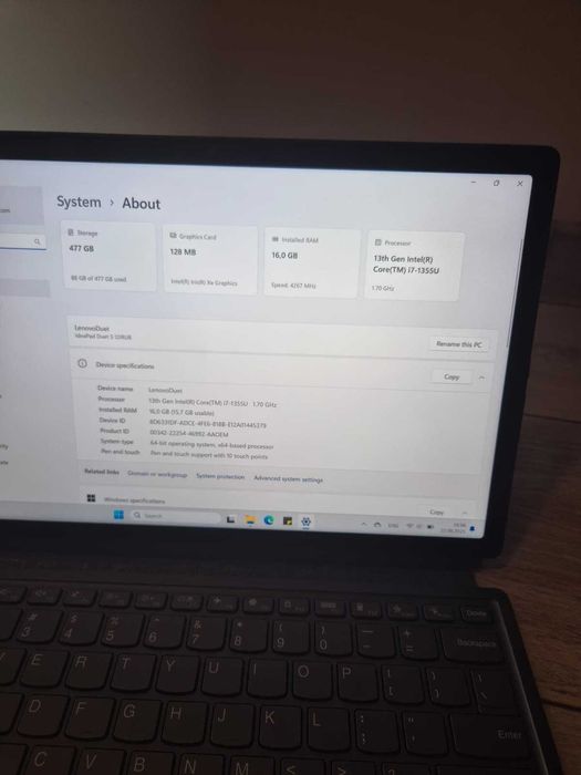Vând Laptop-Tabletă 2 în 1, Lenovo IdeaPad Duet 5i 12IRU8